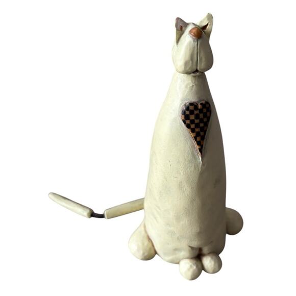 Williraye Studio I Love My Cat Figurine Movable Tail Folk Art Country WW2751 - Picture 2 of 8